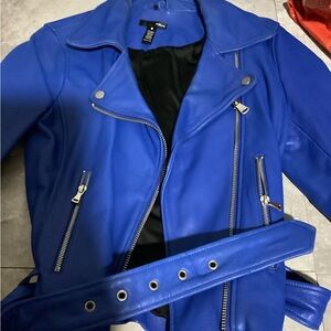 Aqua Leather Jacket